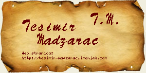 Tešimir Madžarac vizit kartica